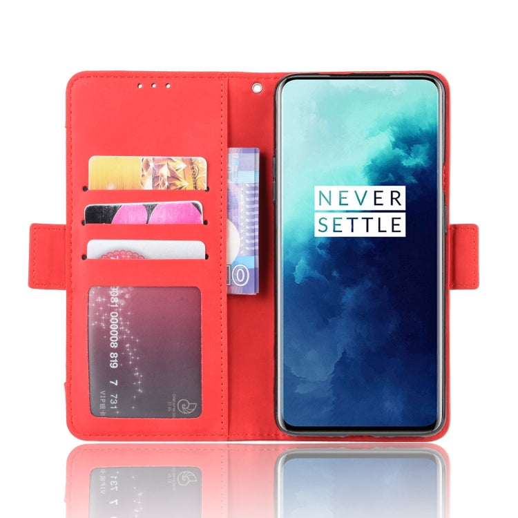 For OnePlus 7T Pro Wallet Style Skin Feel Calf Pattern Leather Case with Separate Card Slot