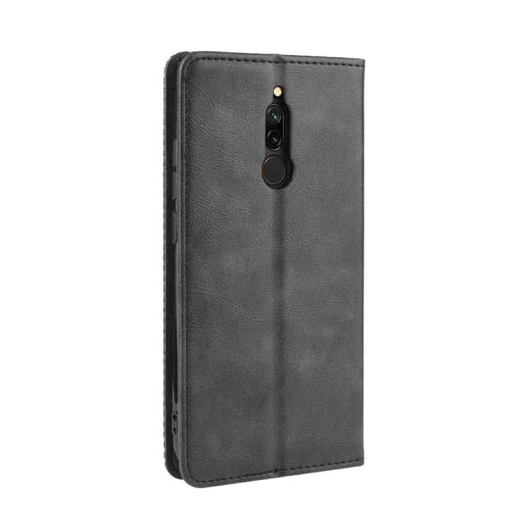 For Xiaomi Redmi 8 Magnetic Buckle Retro Crazy Horse Texture Horizontal Flip Leather Case with Holder & Card Slots & Photo Frame