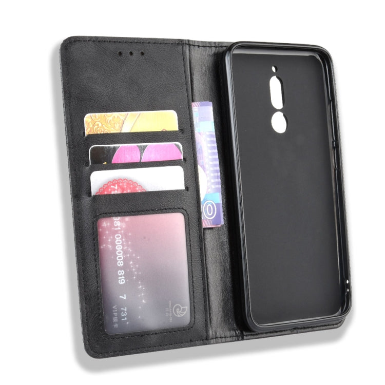 For Xiaomi Redmi 8 Magnetic Buckle Retro Crazy Horse Texture Horizontal Flip Leather Case with Holder & Card Slots & Photo Frame
