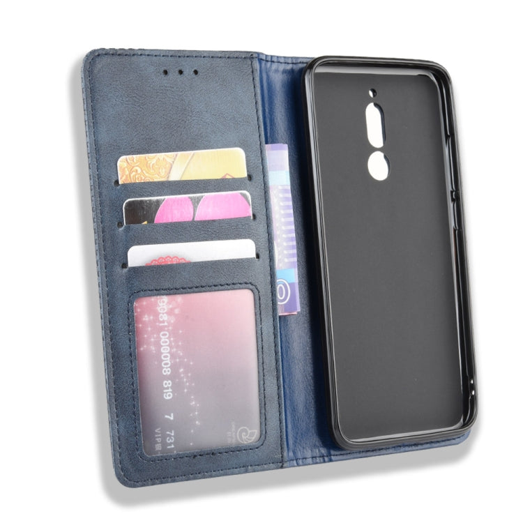 For Xiaomi Redmi 8 Magnetic Buckle Retro Crazy Horse Texture Horizontal Flip Leather Case with Holder & Card Slots & Photo Frame