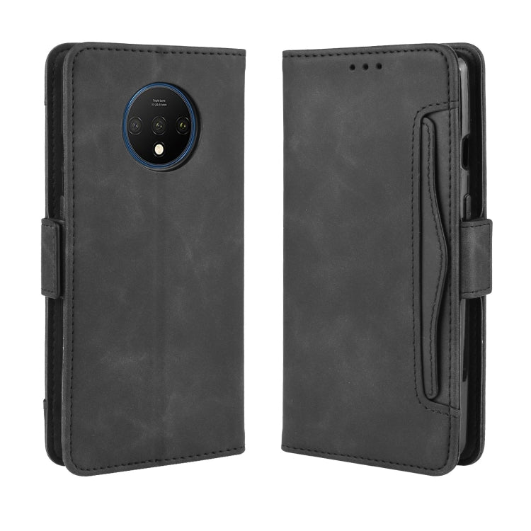 For OnePlus 7T Wallet Style Skin Feel Calf Pattern Leather Case with Separate Card Slot