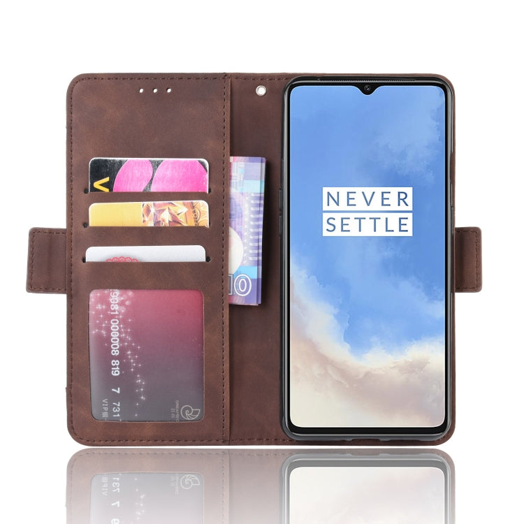 For OnePlus 7T Wallet Style Skin Feel Calf Pattern Leather Case with Separate Card Slot