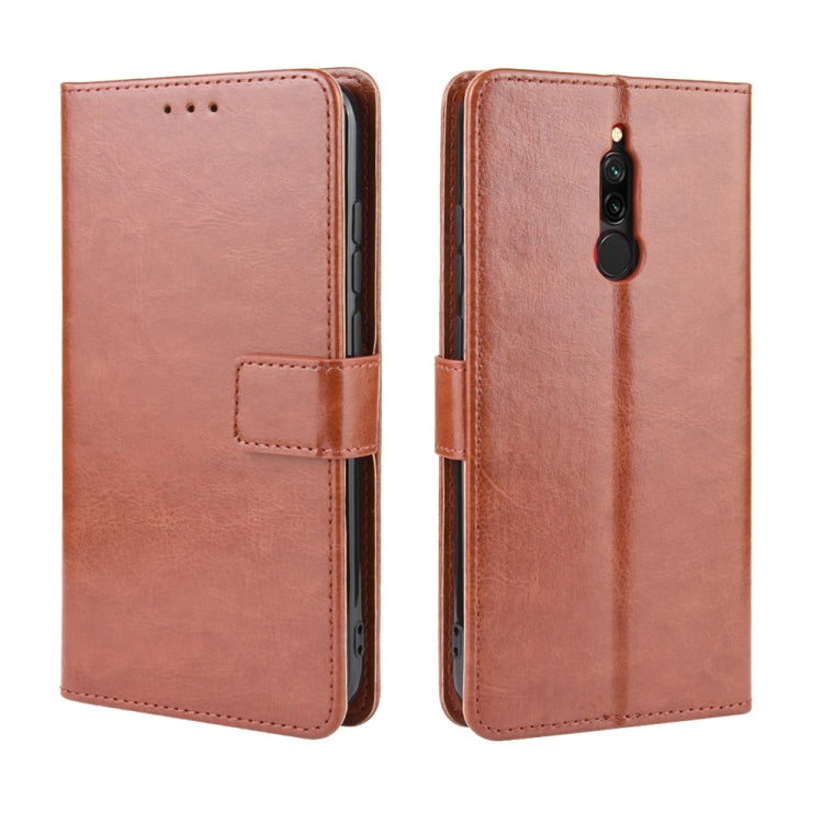 For Xiaomi Redmi 8 Retro Crazy Horse Texture Horizontal Flip Leather Case with Holder & Card Slots & Photo Frame
