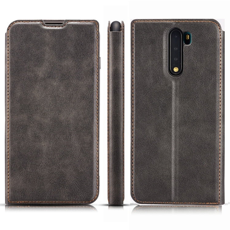 For Xiaomi Redmi Note8 Plus Retro Simple Ultrathin Magnetic Leather Case with Holder & Card Slots & Lanyard