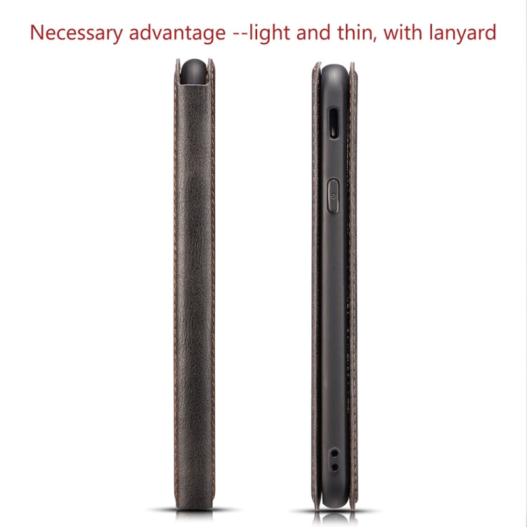 For Xiaomi Redmi Note8 Plus Retro Simple Ultrathin Magnetic Leather Case with Holder & Card Slots & Lanyard