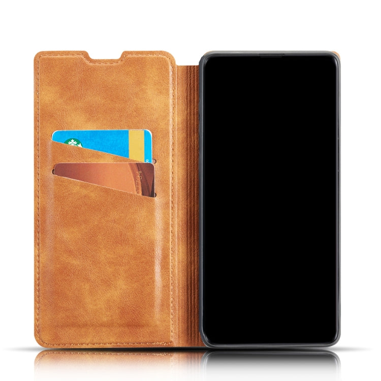 For Xiaomi Redmi Note8 Plus Retro Simple Ultrathin Magnetic Leather Case with Holder & Card Slots & Lanyard