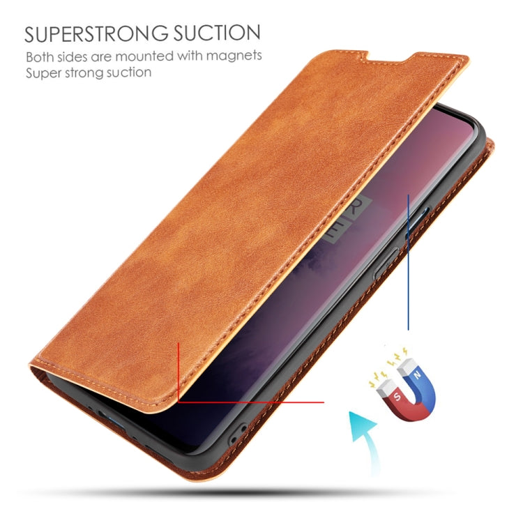 For Xiaomi Redmi Note8 Plus Retro Simple Ultrathin Magnetic Leather Case with Holder & Card Slots & Lanyard