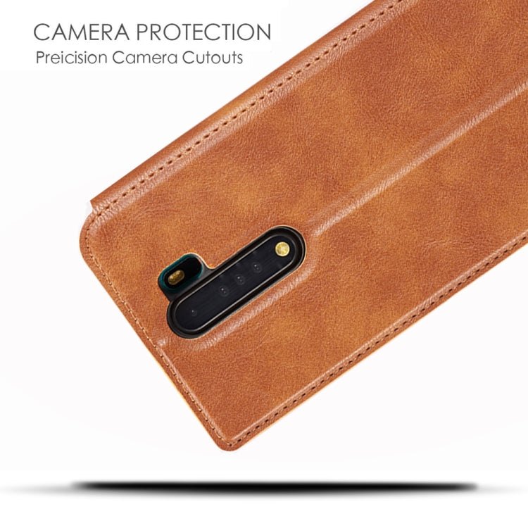 For Xiaomi Redmi Note8 Plus Retro Simple Ultrathin Magnetic Leather Case with Holder & Card Slots & Lanyard