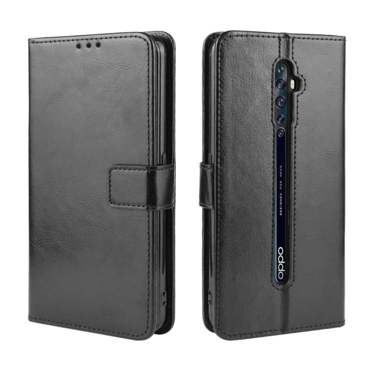 For Oppo Reno2 F / Reno2 Z Retro Crazy Horse Texture Horizontal Flip Leather Case with Holder & Card Slots & Photo Frame