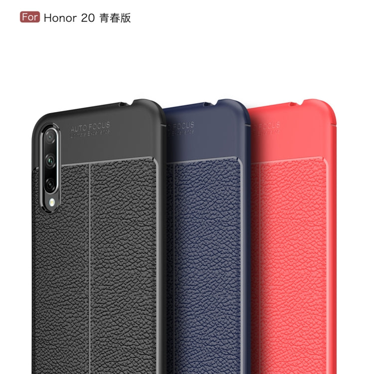 For Huawei Honor 20 Lite Litchi Texture TPU Shockproof Case(Black)