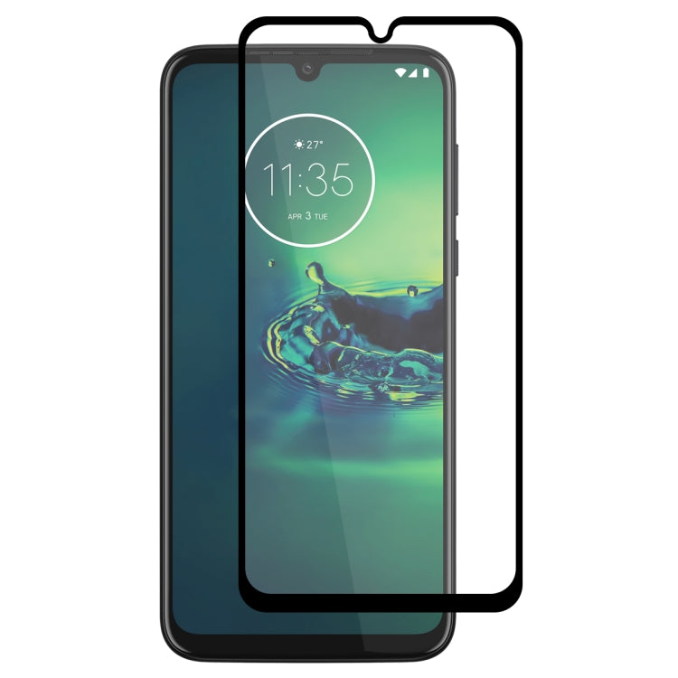 For Moto G8 Plus ENKAY Hat-prince Full Glue 0.26mm 9H 2.5D Tempered Glass Full Coverage Film