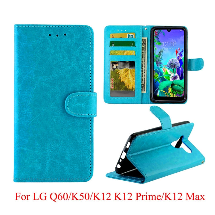 For LG Q60 / K50 Crazy Horse Texture Horizontal Flip Leather Case with Holder & Card Slots & Wallet & Photo Frame