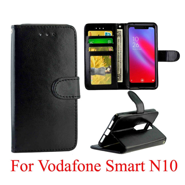 For Vodafone Smart N10 Crazy Horse Texture Horizontal Flip Leather Case with Holder & Card Slots & Wallet & Photo Frame