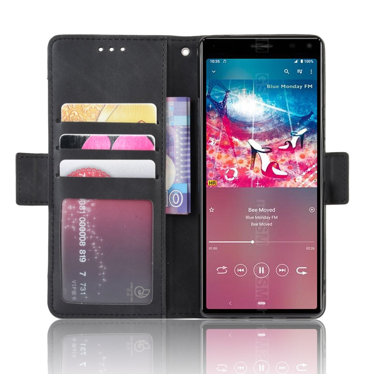 For Sony Xperia 8 Wallet Style Skin Feel Calf Pattern Leather Case with Separate Card Slot