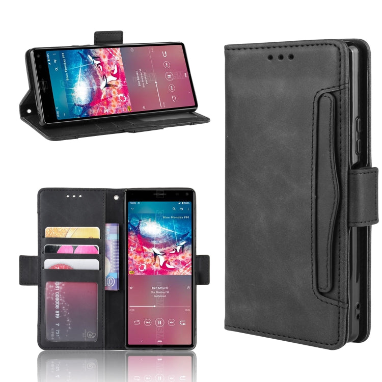 For Sony Xperia 8 Wallet Style Skin Feel Calf Pattern Leather Case with Separate Card Slot