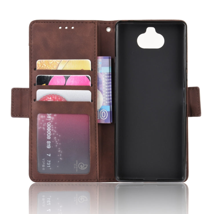 For Sony Xperia 8 Wallet Style Skin Feel Calf Pattern Leather Case with Separate Card Slot