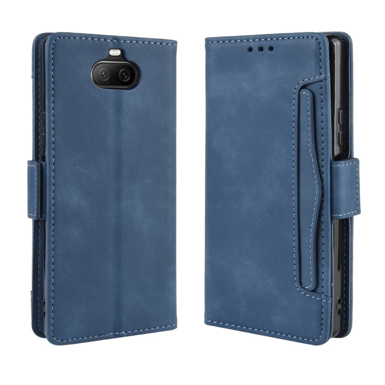 For Sony Xperia 8 Wallet Style Skin Feel Calf Pattern Leather Case with Separate Card Slot