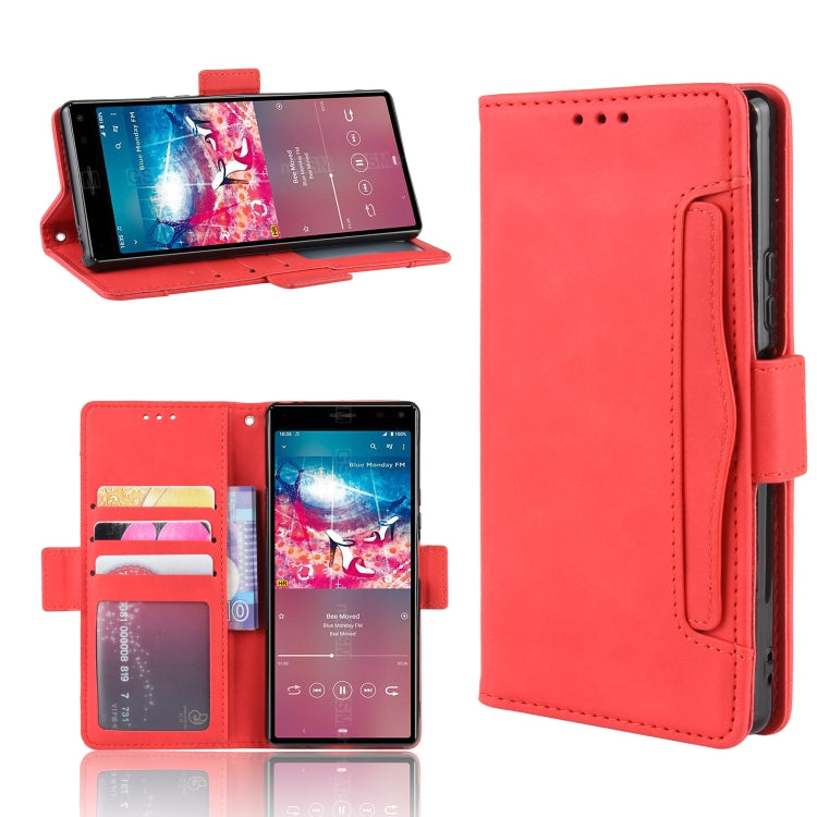 For Sony Xperia 8 Wallet Style Skin Feel Calf Pattern Leather Case with Separate Card Slot