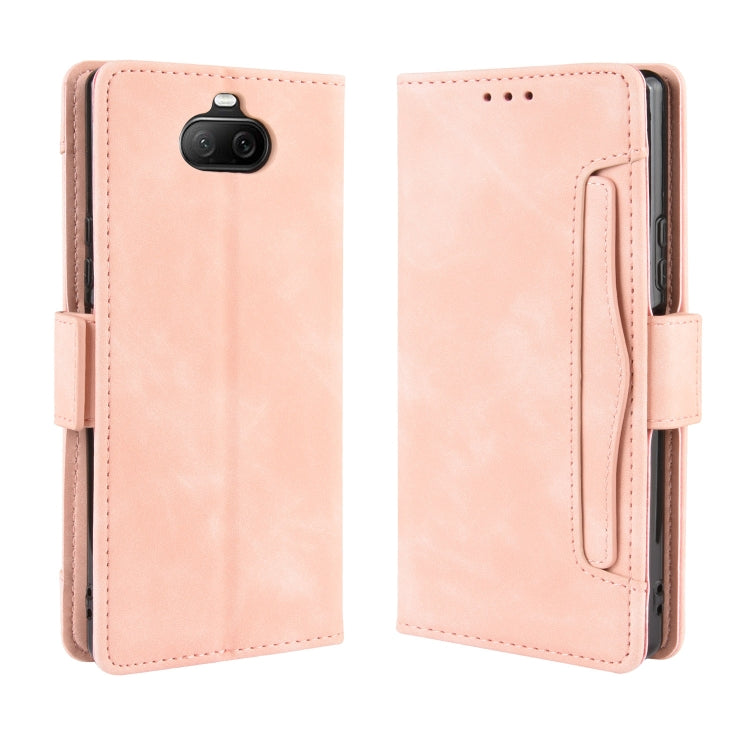 For Sony Xperia 8 Wallet Style Skin Feel Calf Pattern Leather Case with Separate Card Slot