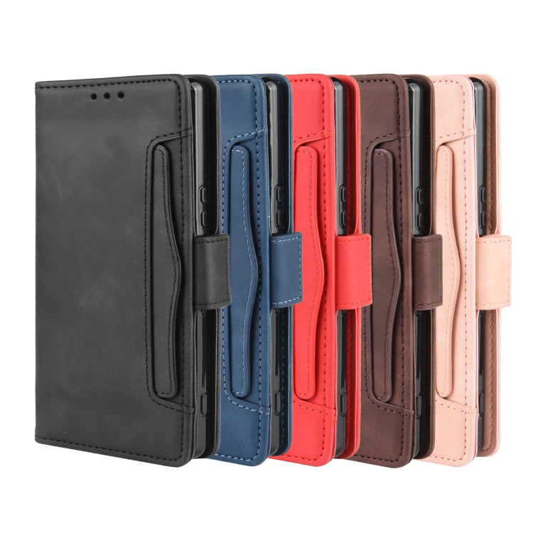 For Sony Xperia 5 Wallet Style Skin Feel Calf Pattern Leather Case with Separate Card Slot
