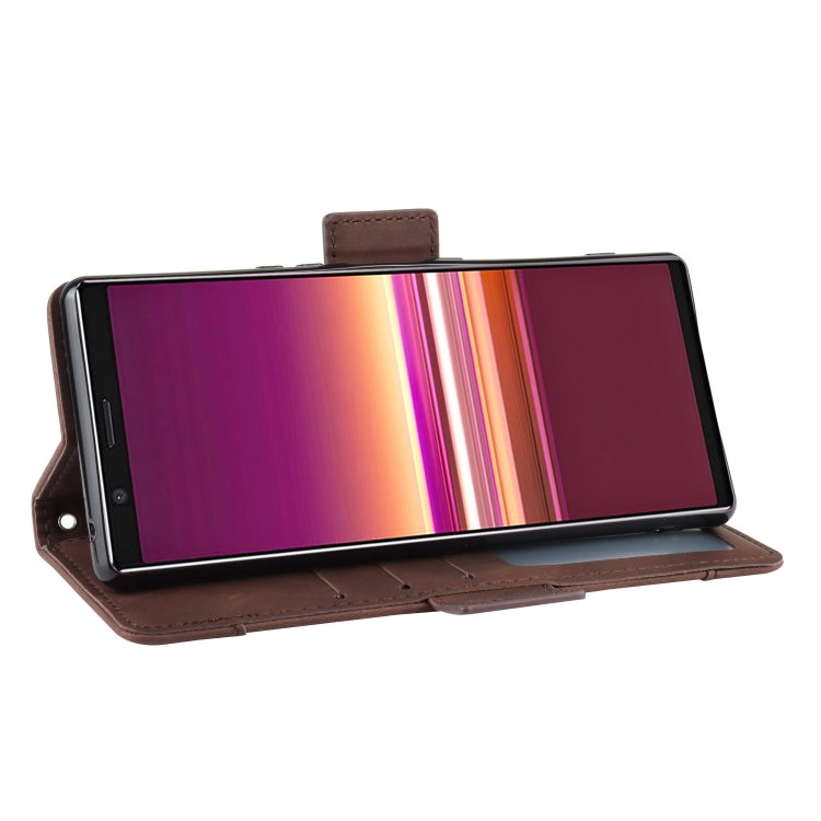 For Sony Xperia 5 Wallet Style Skin Feel Calf Pattern Leather Case with Separate Card Slot