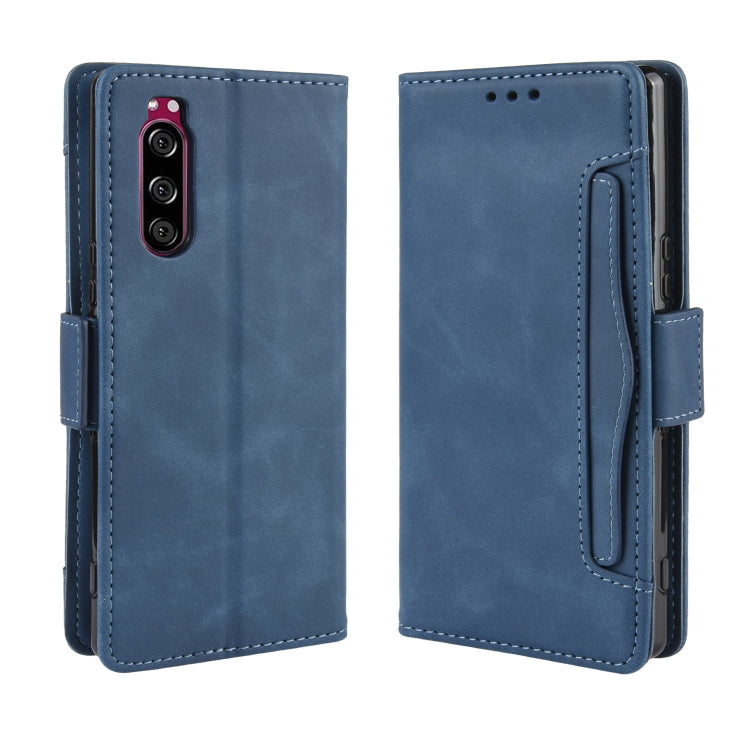 For Sony Xperia 5 Wallet Style Skin Feel Calf Pattern Leather Case with Separate Card Slot