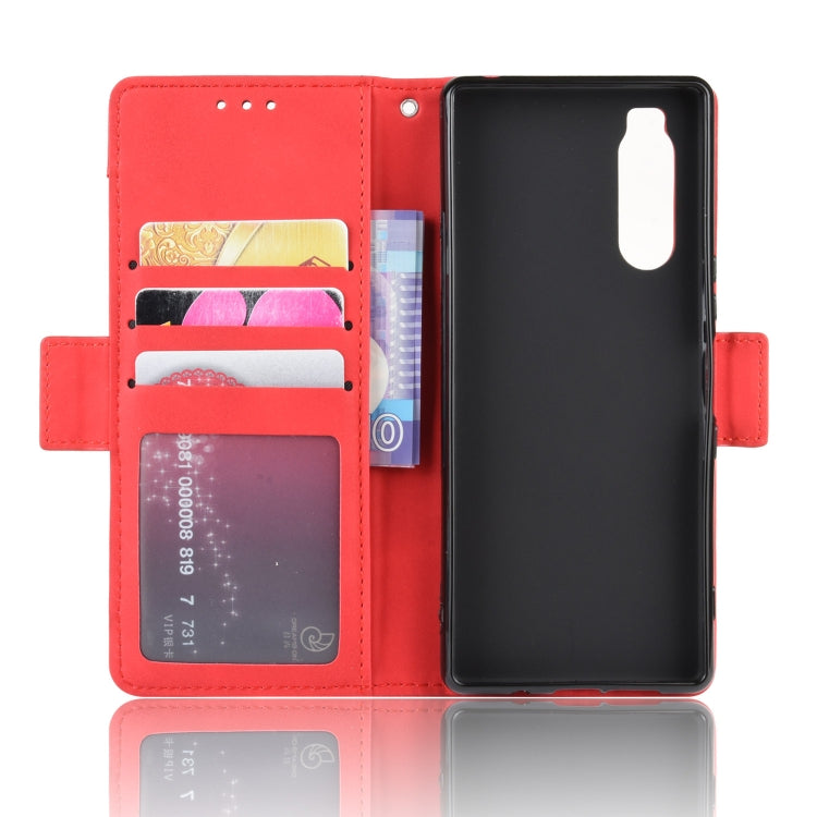 For Sony Xperia 5 Wallet Style Skin Feel Calf Pattern Leather Case with Separate Card Slot