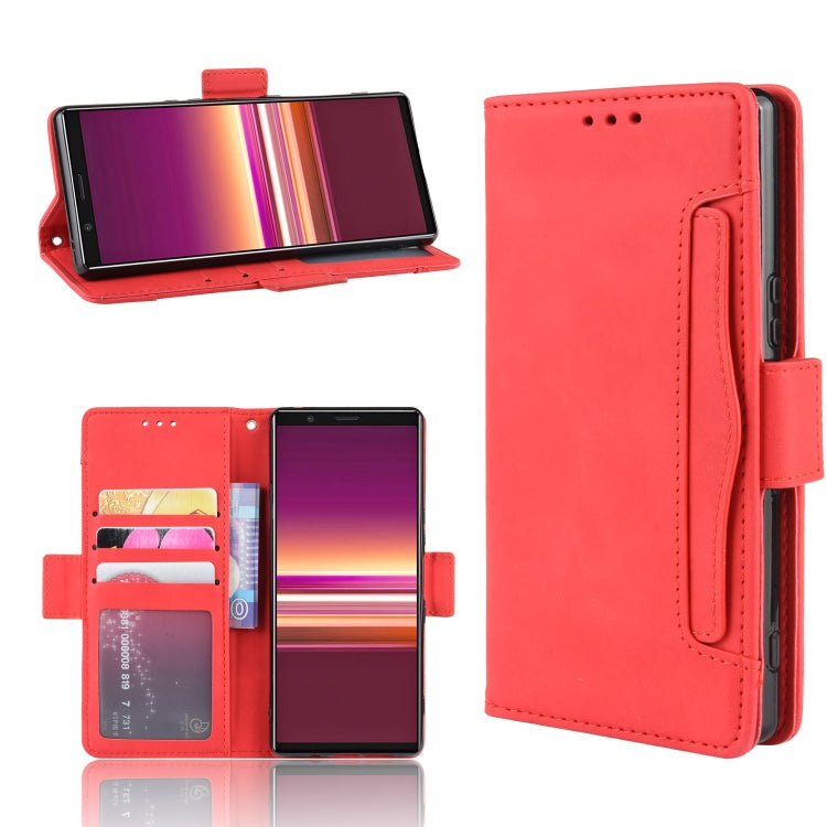 For Sony Xperia 5 Wallet Style Skin Feel Calf Pattern Leather Case with Separate Card Slot
