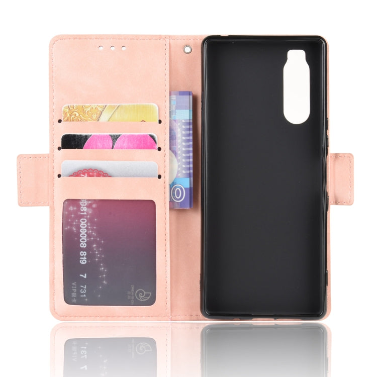 For Sony Xperia 5 Wallet Style Skin Feel Calf Pattern Leather Case with Separate Card Slot
