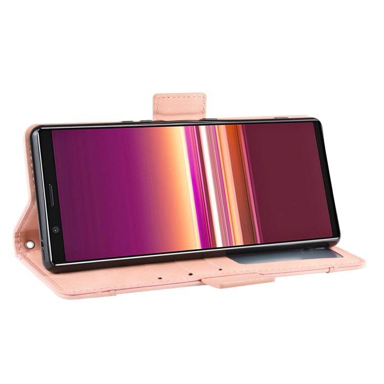 For Sony Xperia 5 Wallet Style Skin Feel Calf Pattern Leather Case with Separate Card Slot