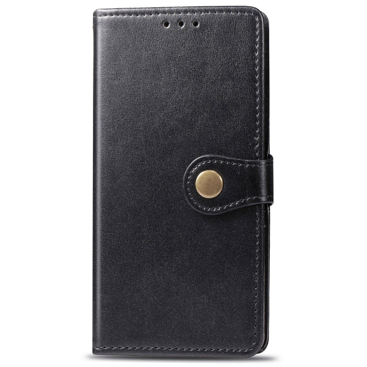 For Xiaomi Redmi 8 Retro Solid Color Leather Buckle Phone Case with Lanyard & Photo Frame & Card Slot & Wallet & Stand Function