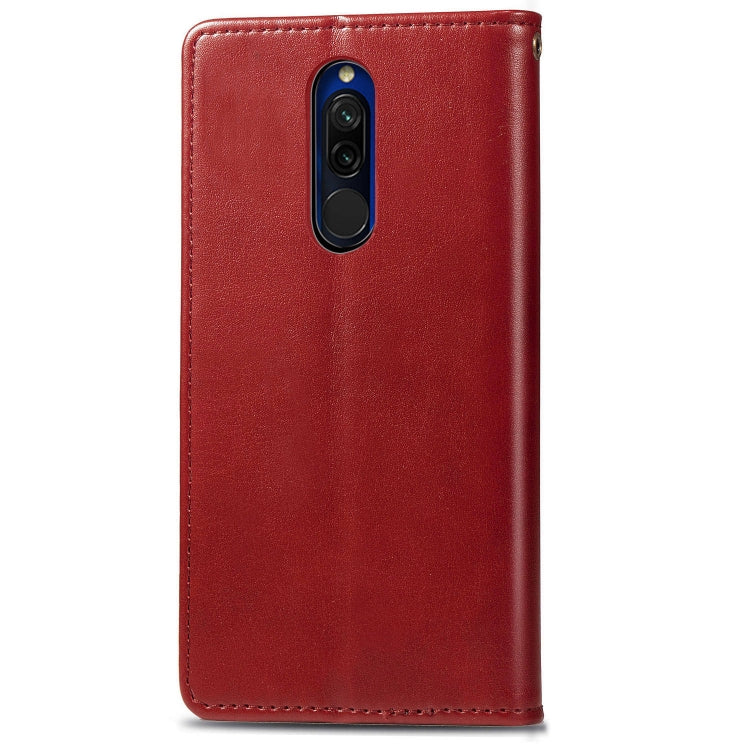 For Xiaomi Redmi 8 Retro Solid Color Leather Buckle Phone Case with Lanyard & Photo Frame & Card Slot & Wallet & Stand Function