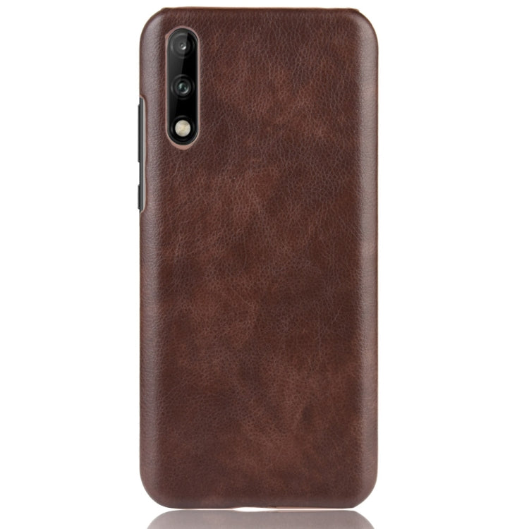 For Huawei Enjoy 10s Shockproof Litchi Texture PC + PU Case