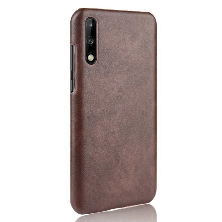 For Huawei Enjoy 10s Shockproof Litchi Texture PC + PU Case