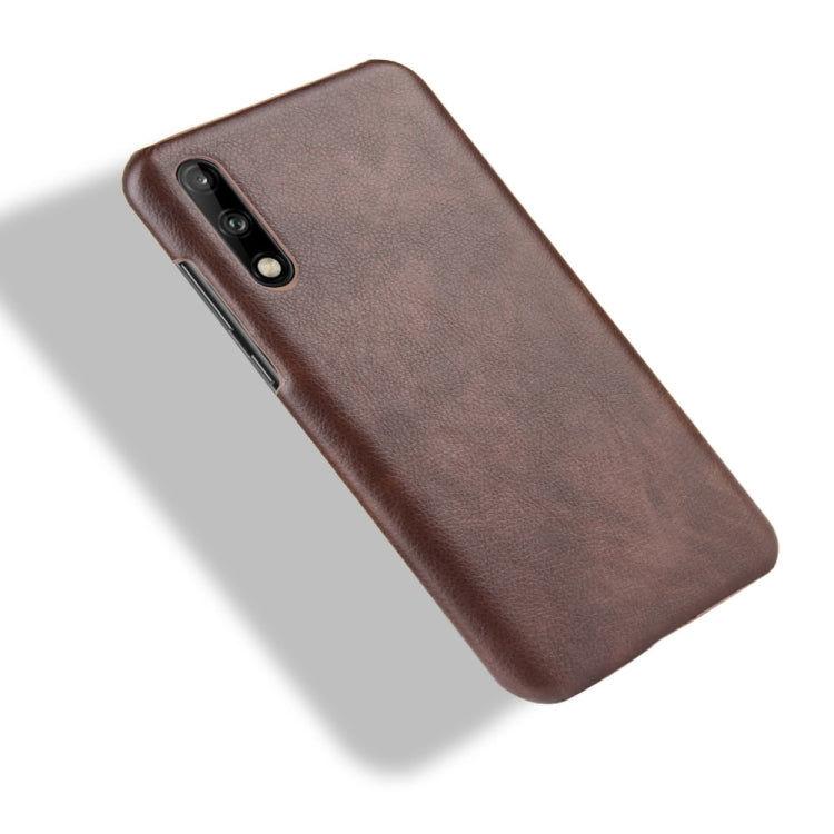 For Huawei Enjoy 10s Shockproof Litchi Texture PC + PU Case