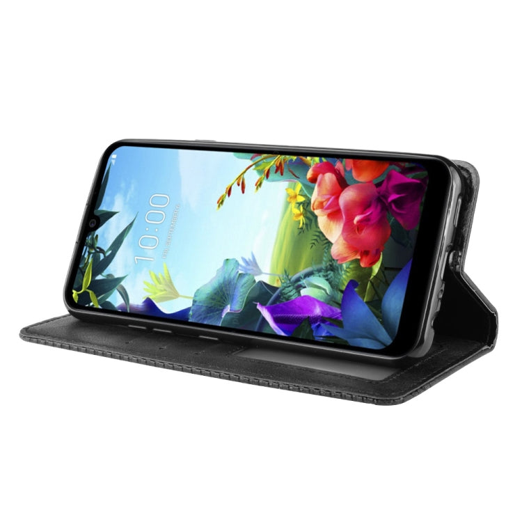 For LG K40S Magnetic Buckle Retro Crazy Horse Texture Horizontal Flip Leather Case with Holder & Card Slots & Photo Frame