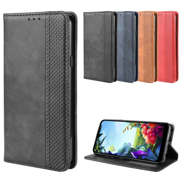 For LG K40S Magnetic Buckle Retro Crazy Horse Texture Horizontal Flip Leather Case with Holder & Card Slots & Photo Frame