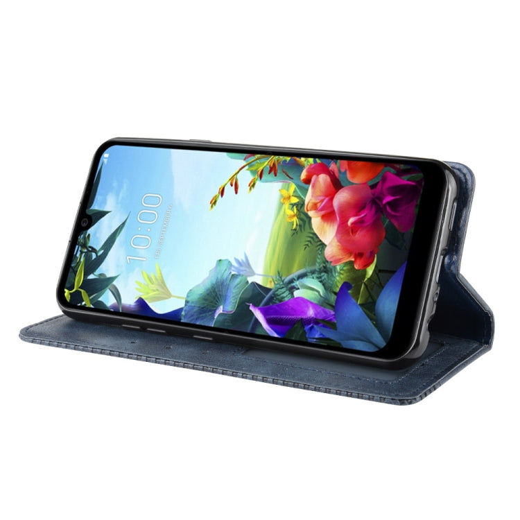 For LG K40S Magnetic Buckle Retro Crazy Horse Texture Horizontal Flip Leather Case with Holder & Card Slots & Photo Frame