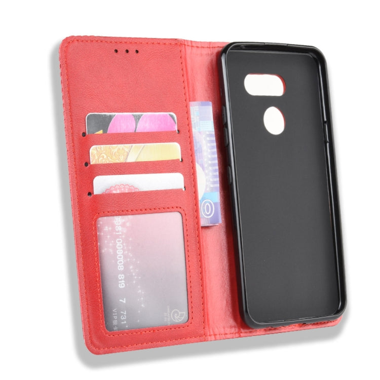 For LG K40S Magnetic Buckle Retro Crazy Horse Texture Horizontal Flip Leather Case with Holder & Card Slots & Photo Frame