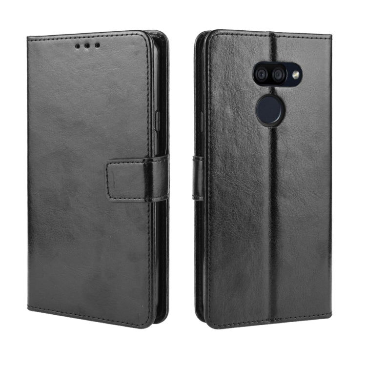For LG K40S Retro Crazy Horse Texture Horizontal Flip Leather Case with Holder & Card Slots & Photo Frame