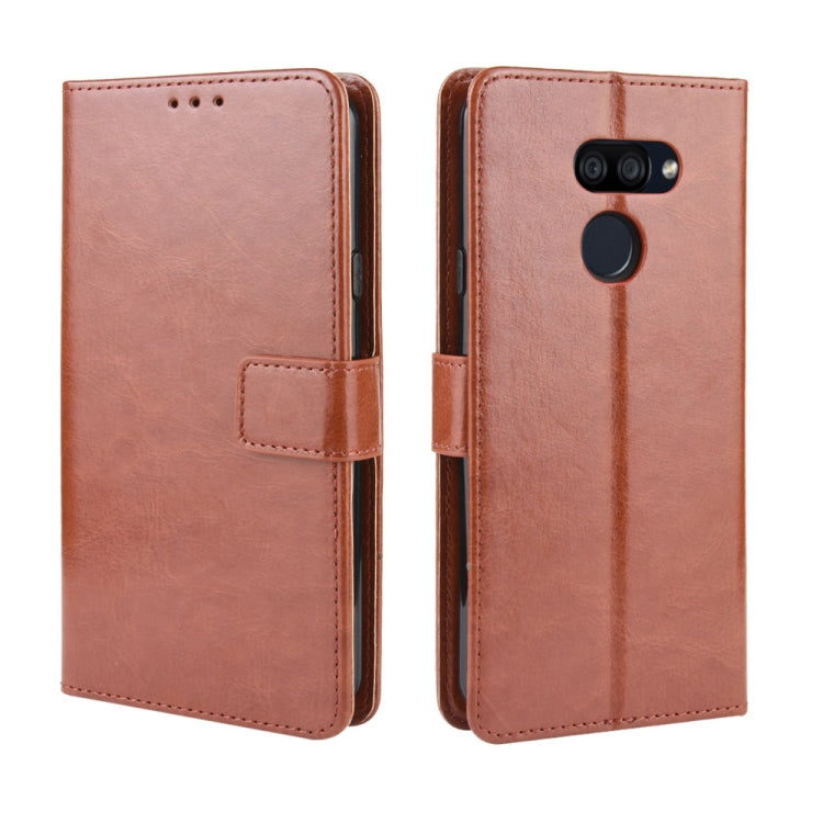 For LG K40S Retro Crazy Horse Texture Horizontal Flip Leather Case with Holder & Card Slots & Photo Frame