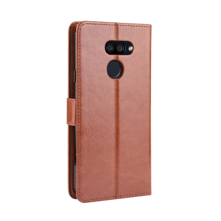 For LG K40S Retro Crazy Horse Texture Horizontal Flip Leather Case with Holder & Card Slots & Photo Frame