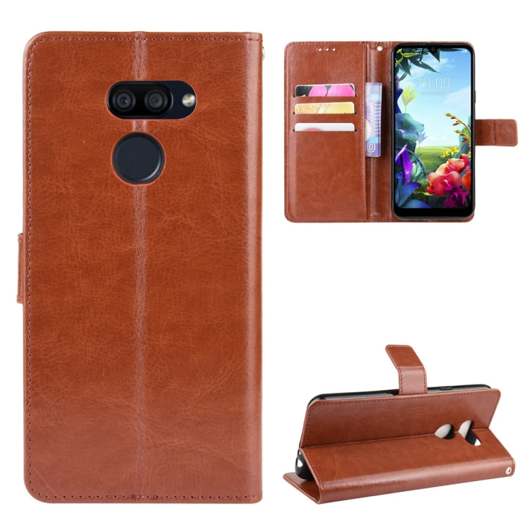 For LG K40S Retro Crazy Horse Texture Horizontal Flip Leather Case with Holder & Card Slots & Photo Frame