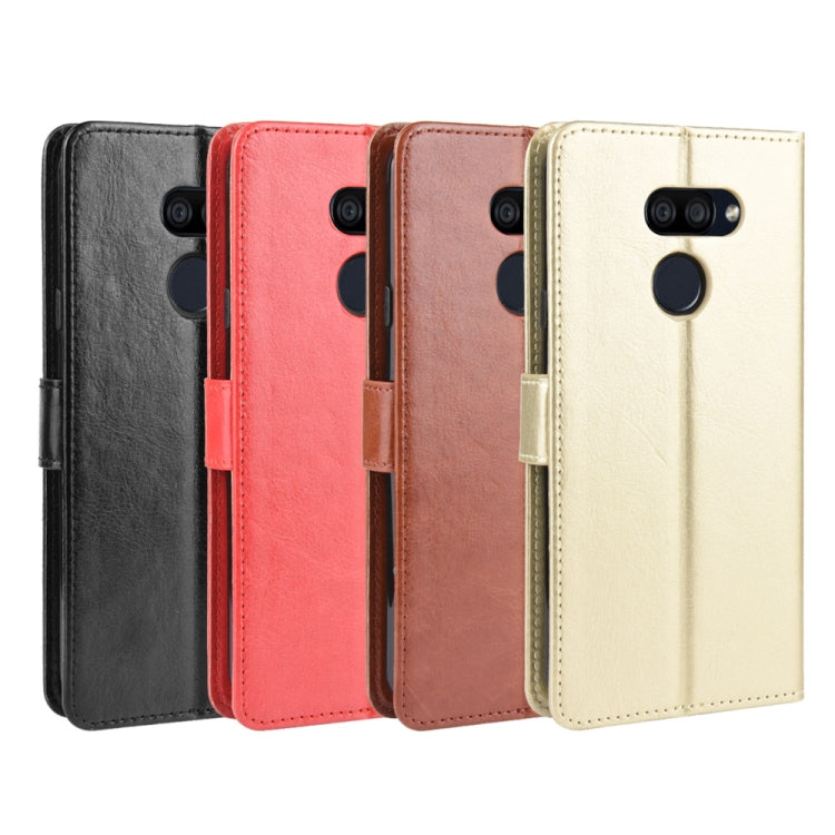 For LG K40S Retro Crazy Horse Texture Horizontal Flip Leather Case with Holder & Card Slots & Photo Frame