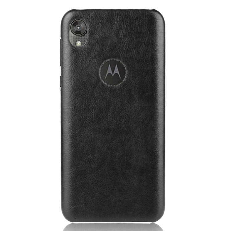 For Motorola Moto E6 Shockproof Litchi Texture PC + PU Case