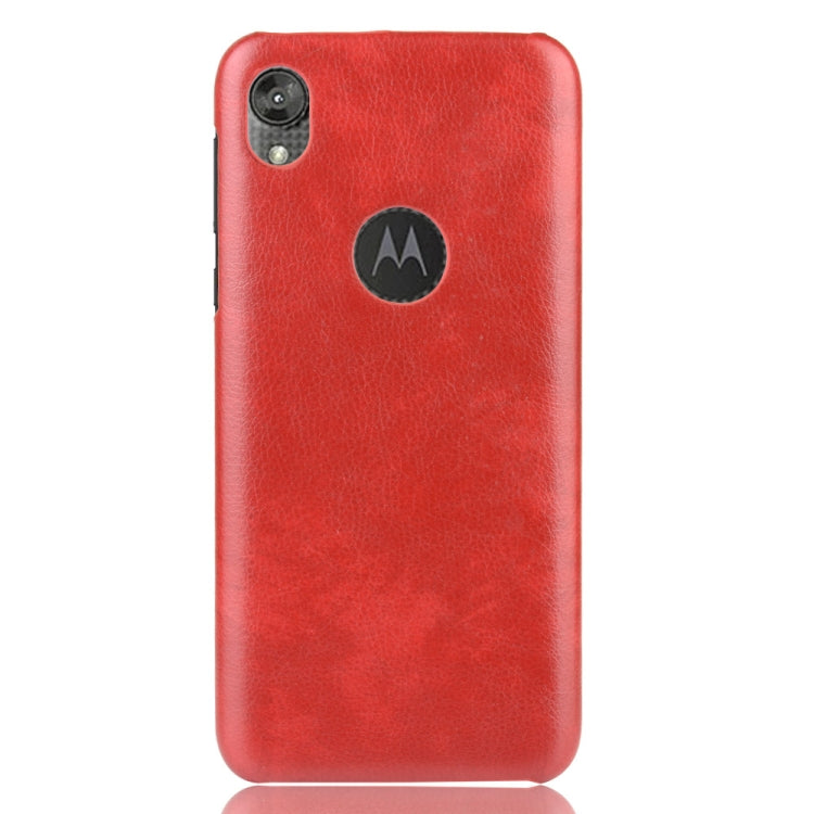 For Motorola Moto E6 Shockproof Litchi Texture PC + PU Case