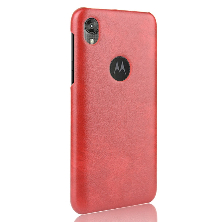For Motorola Moto E6 Shockproof Litchi Texture PC + PU Case