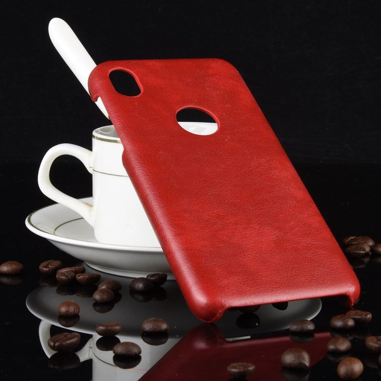 For Motorola Moto E6 Shockproof Litchi Texture PC + PU Case