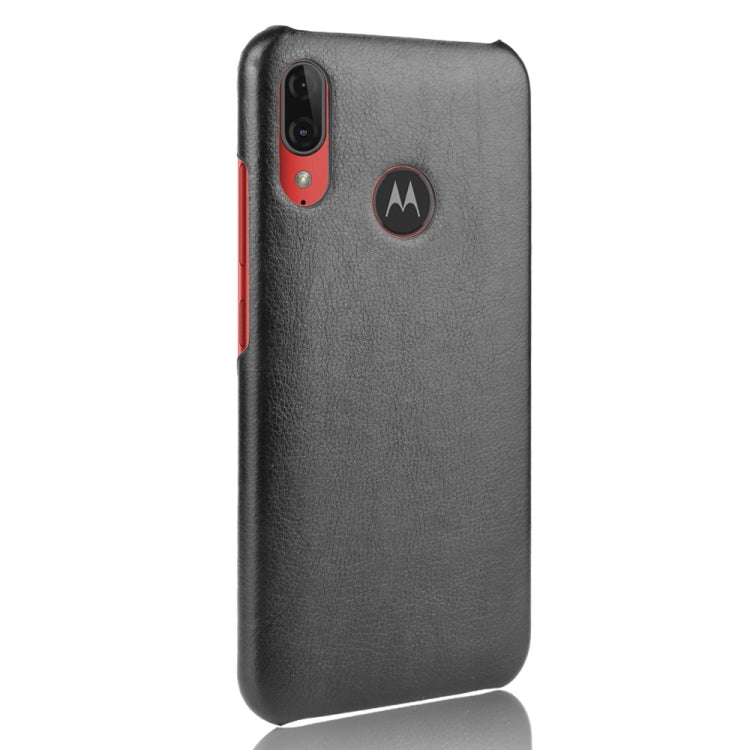 For Motorola Moto E6 Plus Shockproof Litchi Texture PC + PU Case