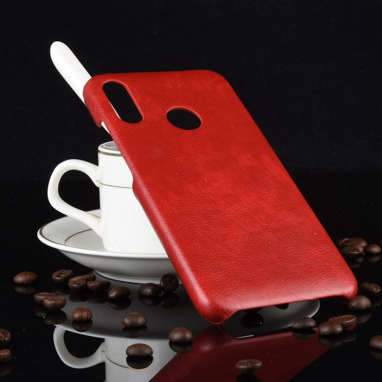 For Motorola Moto E6 Plus Shockproof Litchi Texture PC + PU Case